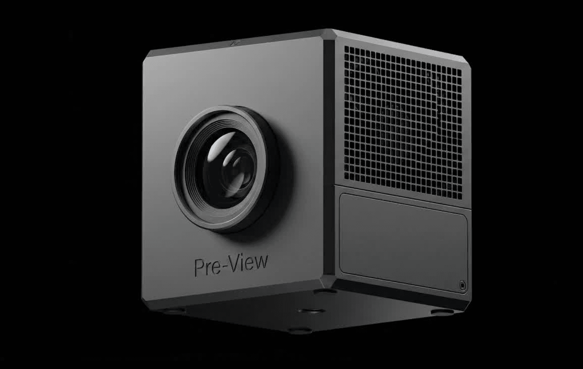 Pre-View review camera on a dark background